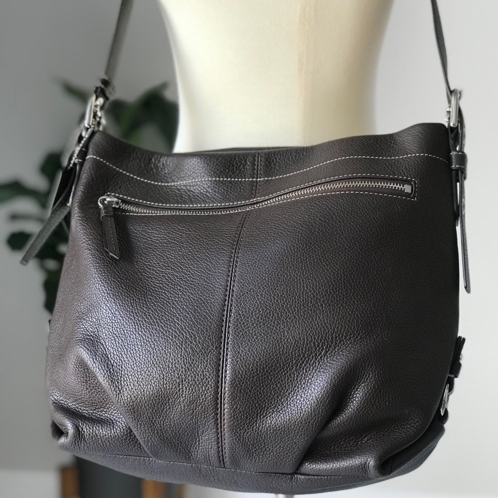 Coach Chocolate Leather Duffle F15064 Shoulder Bag - Picture 4 of 13